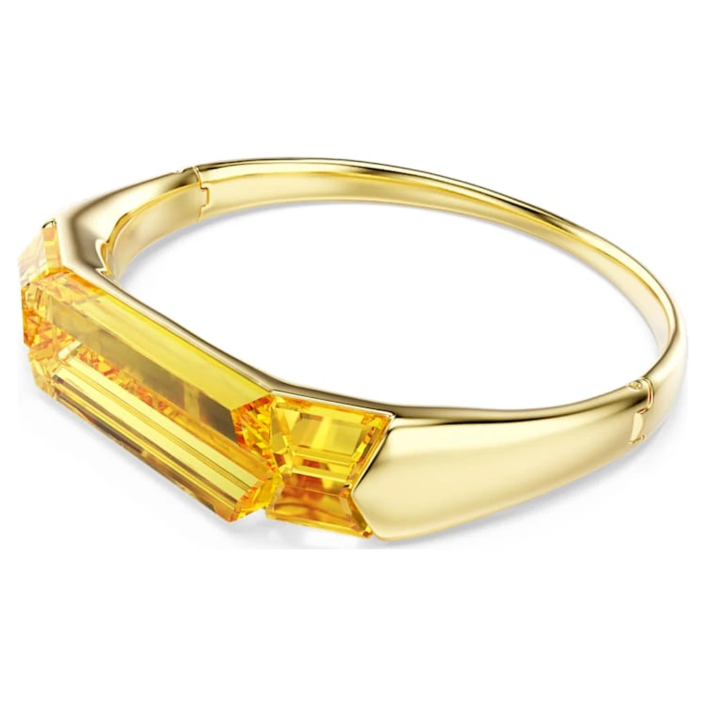 Lucent bangle, Yellow, Gold-tone plated by SWAROVSKI