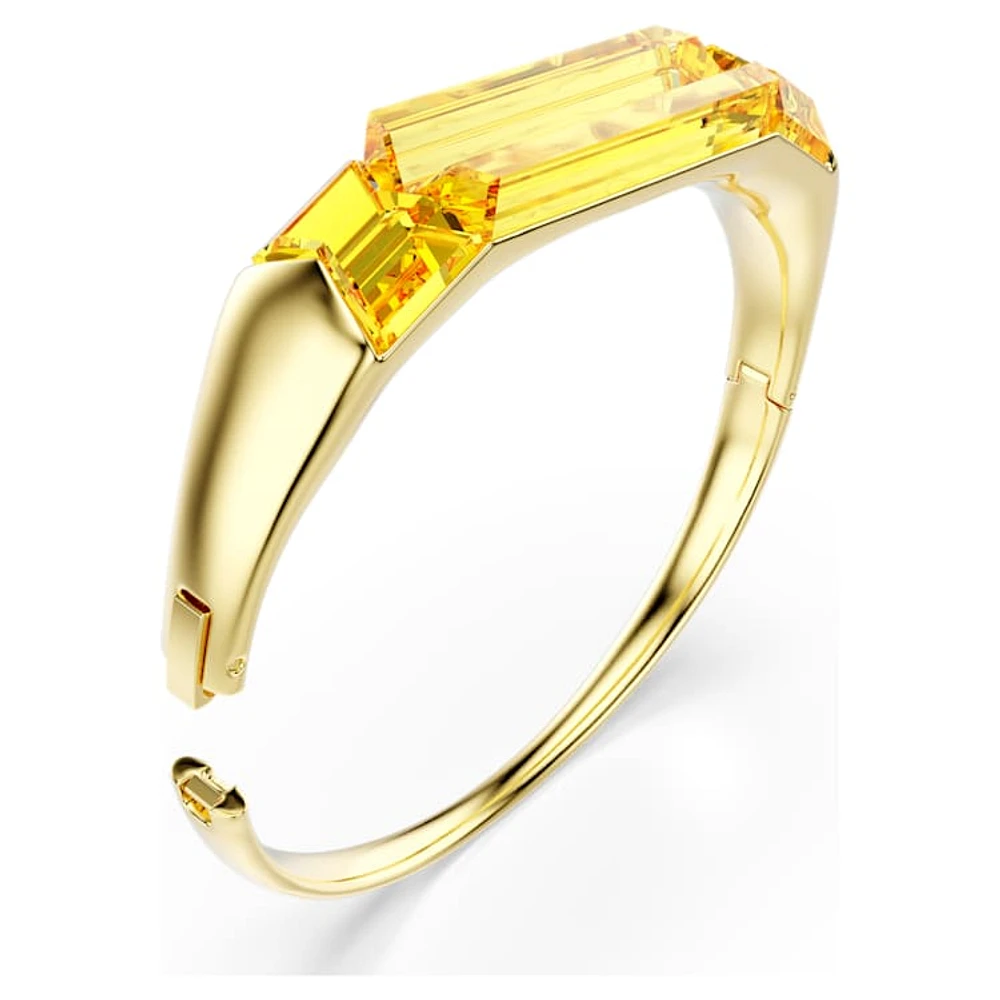 Lucent bangle, Yellow, Gold-tone plated by SWAROVSKI