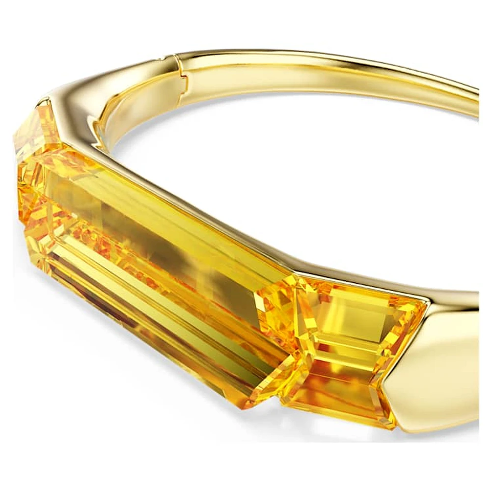 Lucent bangle, Yellow, Gold-tone plated by SWAROVSKI