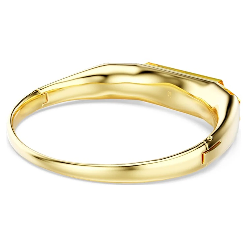 Lucent bangle, Yellow, Gold-tone plated by SWAROVSKI