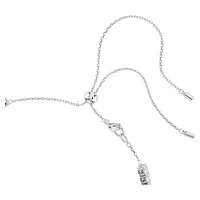 Matrix choker, Round cut, White, Rhodium plated by SWAROVSKI