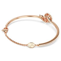 Snake bangle, Mixed cuts, Year of the Snake, Red, Rose gold-tone plated by SWAROVSKI