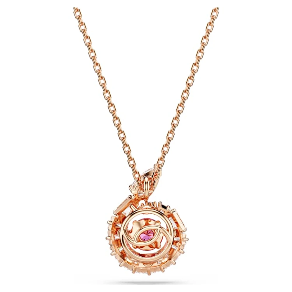 Snake pendant, Mixed cuts, Year of the Snake, Red, Rose gold-tone plated by SWAROVSKI