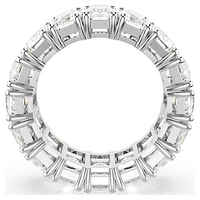 Matrix Vittore ring, Baguette cut, White, Rhodium plated by SWAROVSKI