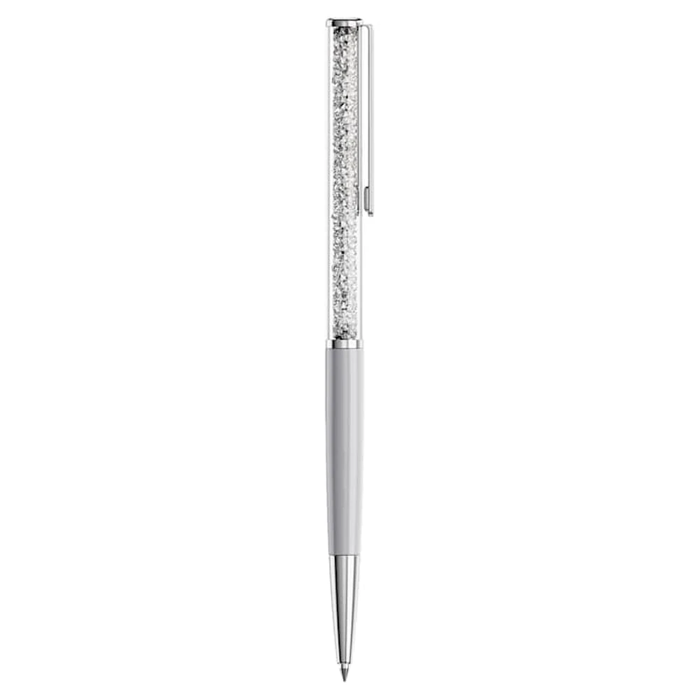 Crystalline Silk ballpoint pen, White, White lacquered, chrome plated by SWAROVSKI