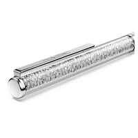 Crystalline Silk ballpoint pen, White, White lacquered, chrome plated by SWAROVSKI