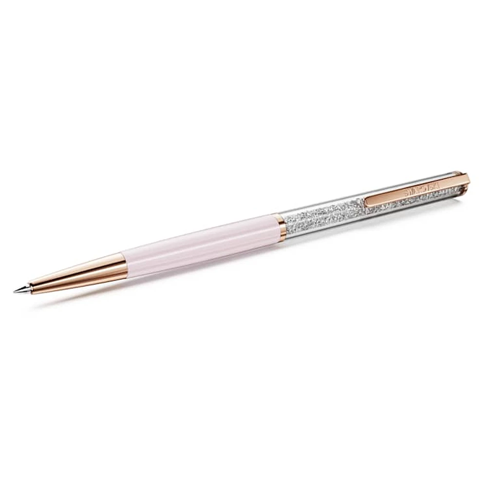 Crystalline Silk ballpoint pen, Pink, Pink lacquered, rose gold-tone plated by SWAROVSKI