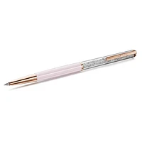 Crystalline Silk ballpoint pen, Pink, Pink lacquered, rose gold-tone plated by SWAROVSKI