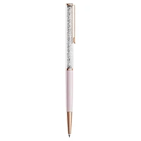 Crystalline Silk ballpoint pen, Pink, Pink lacquered, rose gold-tone plated by SWAROVSKI