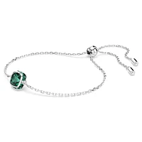 Birthstone bracelet, Square cut, May, Green, Rhodium plated by SWAROVSKI