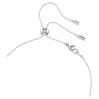 Constella Y necklace, Crystal pearl, Round cuts, White, Rhodium plated by SWAROVSKI