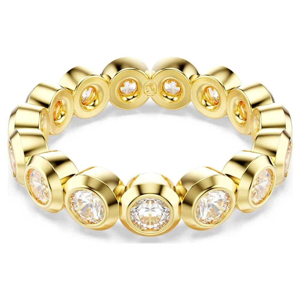 Imber ring, Round cut, White, Gold-tone plated by SWAROVSKI