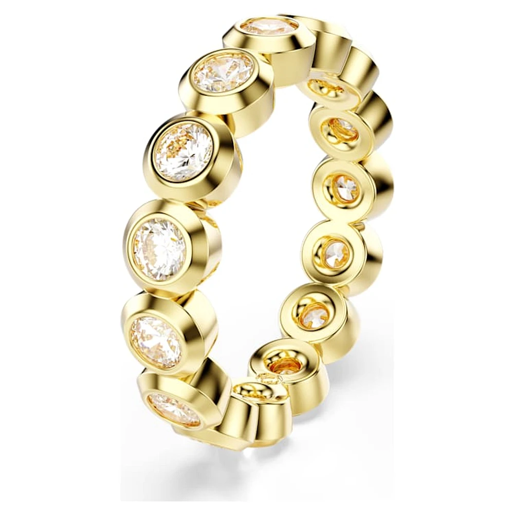 Imber ring, Round cut, White, Gold-tone plated by SWAROVSKI