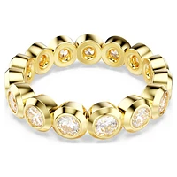 Imber ring, Round cut, White, Gold-tone plated by SWAROVSKI