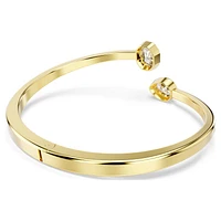 Imber bangle, Mixed cuts, White, Gold-tone plated by SWAROVSKI