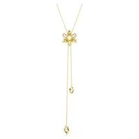 Idyllia Y pendant, Mixed cuts, Flower, Multicoloured, Gold-tone plated by SWAROVSKI