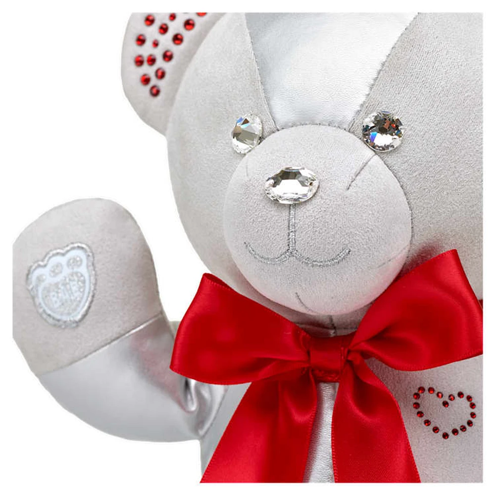 Build-A-Bear Birthstone Bear collectible, Featuring Swarovski® crystals, Teddy bear, January, Red by SWAROVSKI