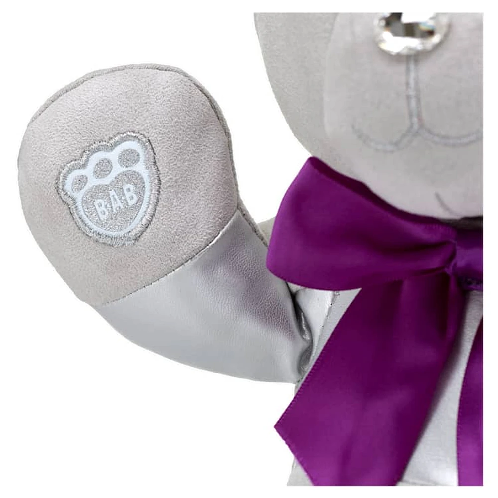 Build-A-Bear Birthstone Bear collectible, Featuring Swarovski® crystals, Teddy bear, February, Purple by SWAROVSKI