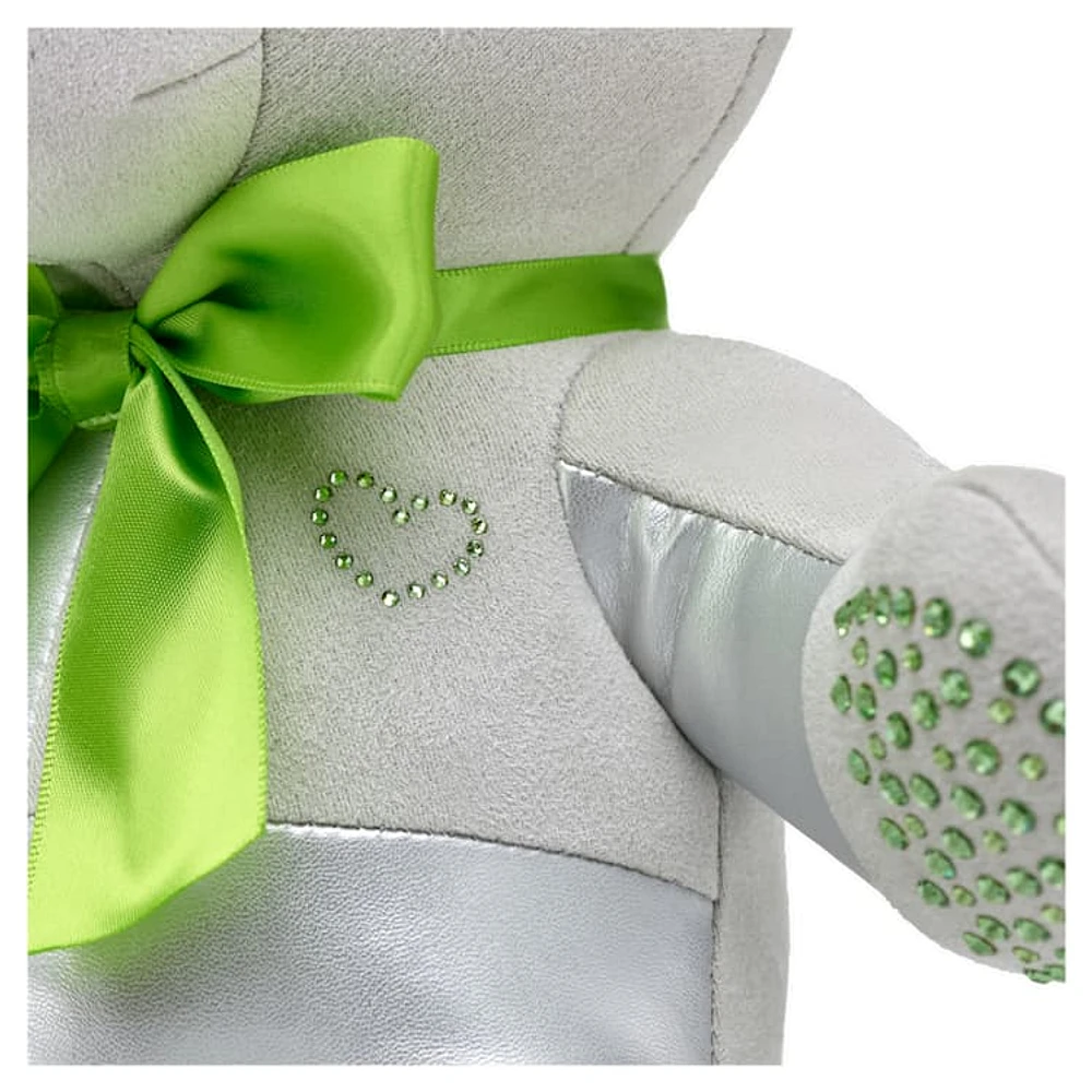 Build-A-Bear Birthstone Bear collectible, Featuring Swarovski® crystals, Teddy bear, August, Light green by SWAROVSKI