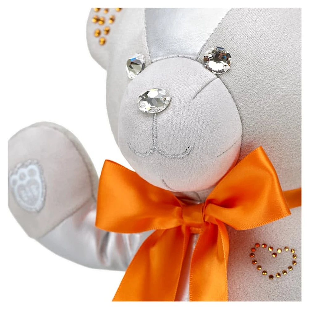 Build-A-Bear Birthstone Bear collectible, Featuring Swarovski® crystals, Teddy bear, November, Orange by SWAROVSKI