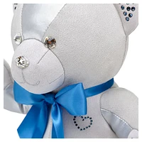 Build-A-Bear Birthstone Bear collectible, Featuring Swarovski® crystals, Teddy bear, December, Blue by SWAROVSKI