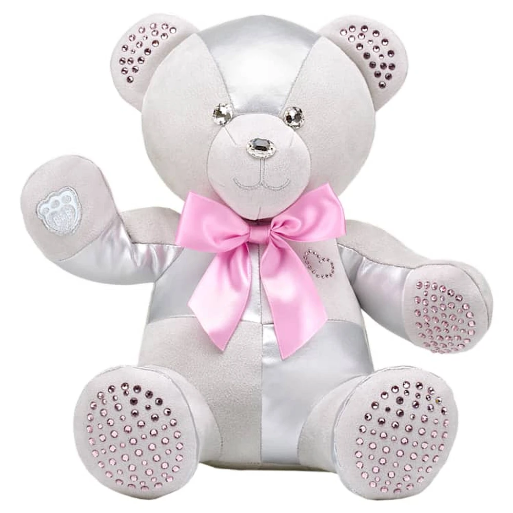 Build-A-Bear Birthstone Bear collectible, Featuring Swarovski® crystals, Teddy bear, June, Pink by SWAROVSKI