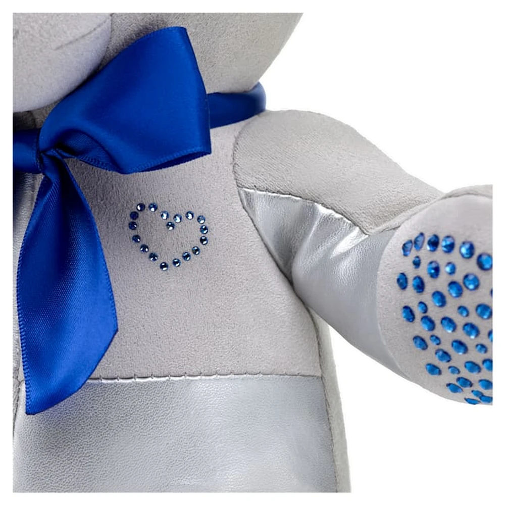 Build-A-Bear Birthstone Bear collectible, Featuring Swarovski® crystals, Teddy bear, September, Dark blue by SWAROVSKI