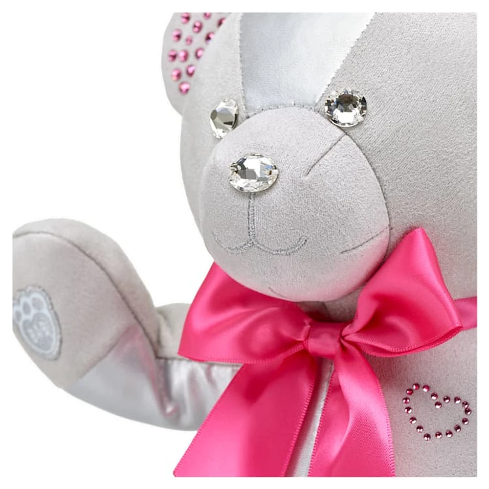 Build-A-Bear Birthstone Bear collectible, Featuring Swarovski® crystals, Teddy bear, October, Pink by SWAROVSKI