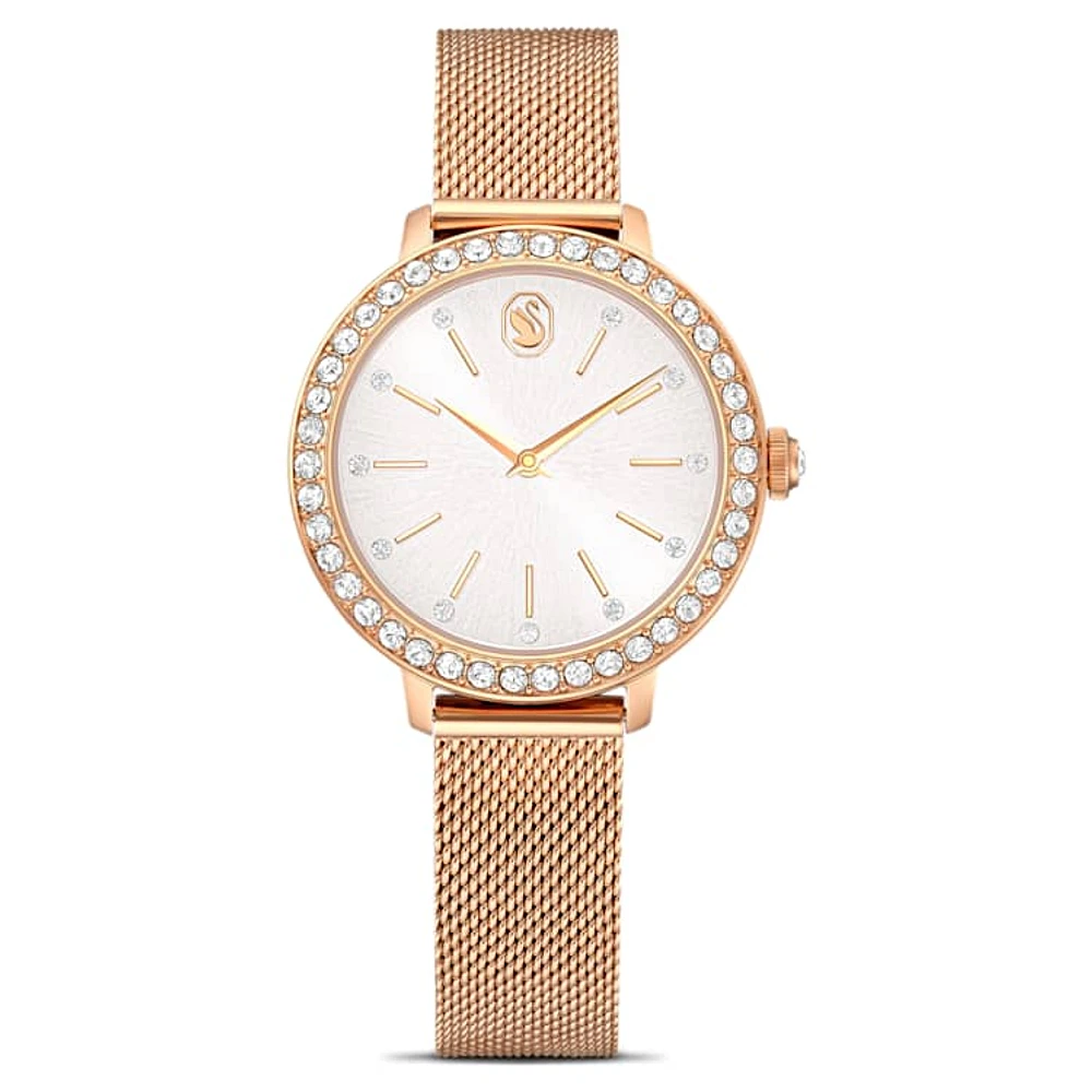 Certa watch, Metal bracelet, Rose gold tone, Rose gold-tone finish by SWAROVSKI