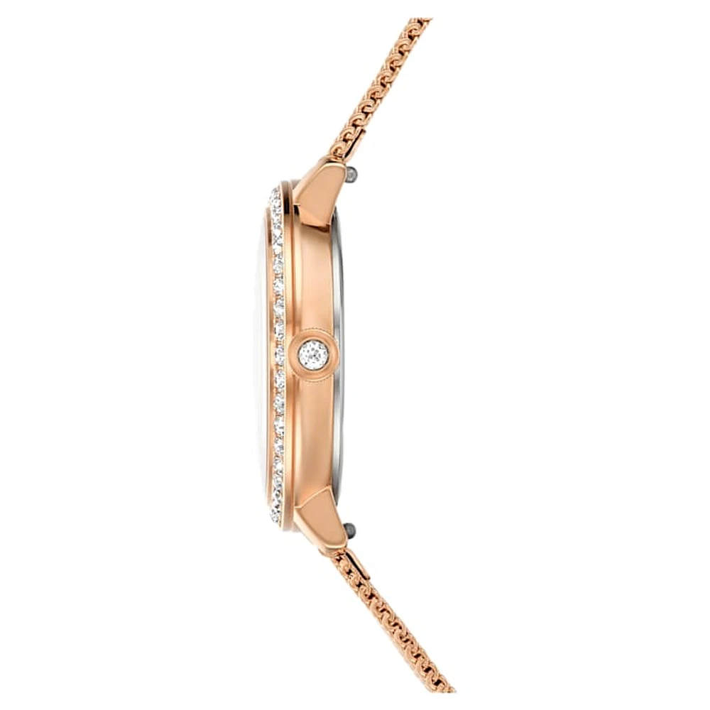 Certa watch, Metal bracelet, Rose gold tone, Rose gold-tone finish by SWAROVSKI