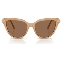 Sunglasses, Cat-Eye shape, Beige by SWAROVSKI