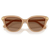 Sunglasses, Cat-Eye shape, Beige by SWAROVSKI