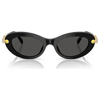 Sunglasses, Oval shape, Black by SWAROVSKI