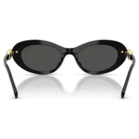 Sunglasses, Oval shape, Black by SWAROVSKI