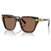 Sunglasses, Square shape, Brown by SWAROVSKI