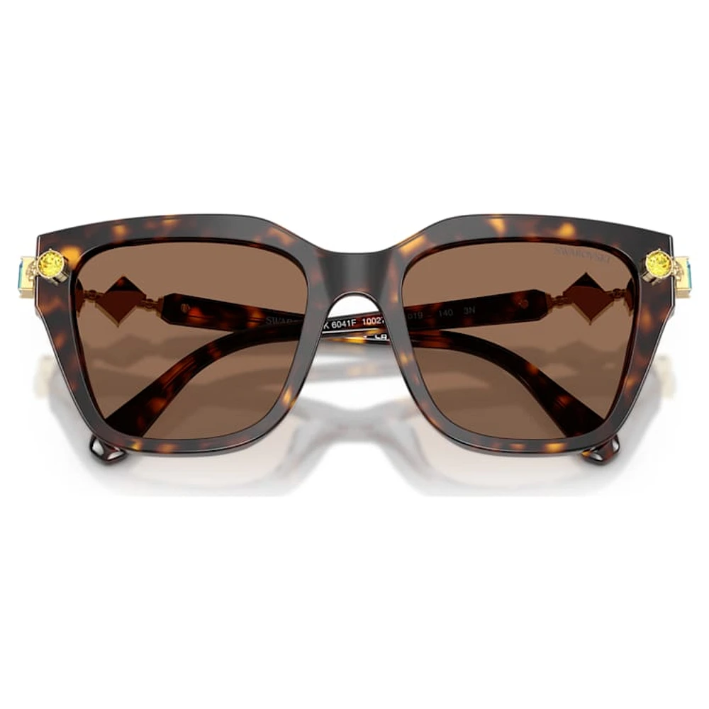 Sunglasses, Square shape, Brown by SWAROVSKI