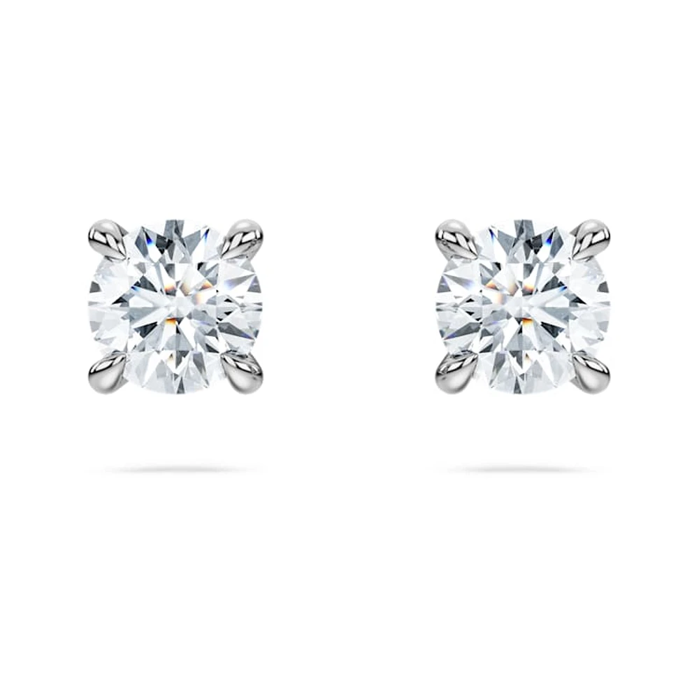 Eternity stud earrings, Lab-grown diamonds 0.52 ct tw, Round shape, Sterling silver by SWAROVSKI