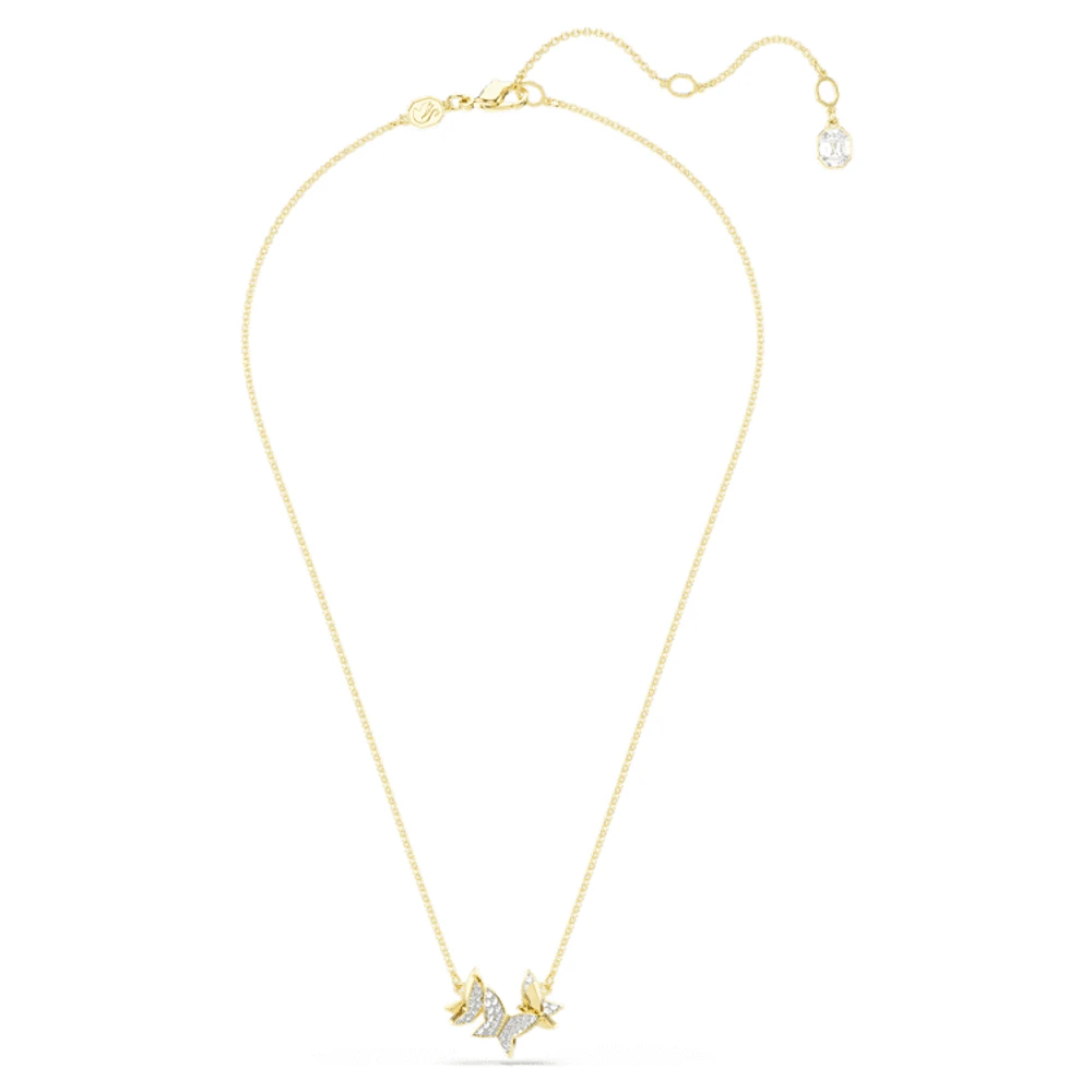 Idyllia Lilia necklace, Butterfly, White