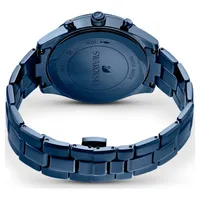 Octea Lux Sport watch, Swiss Made, Metal bracelet, Blue, Blue finish by SWAROVSKI