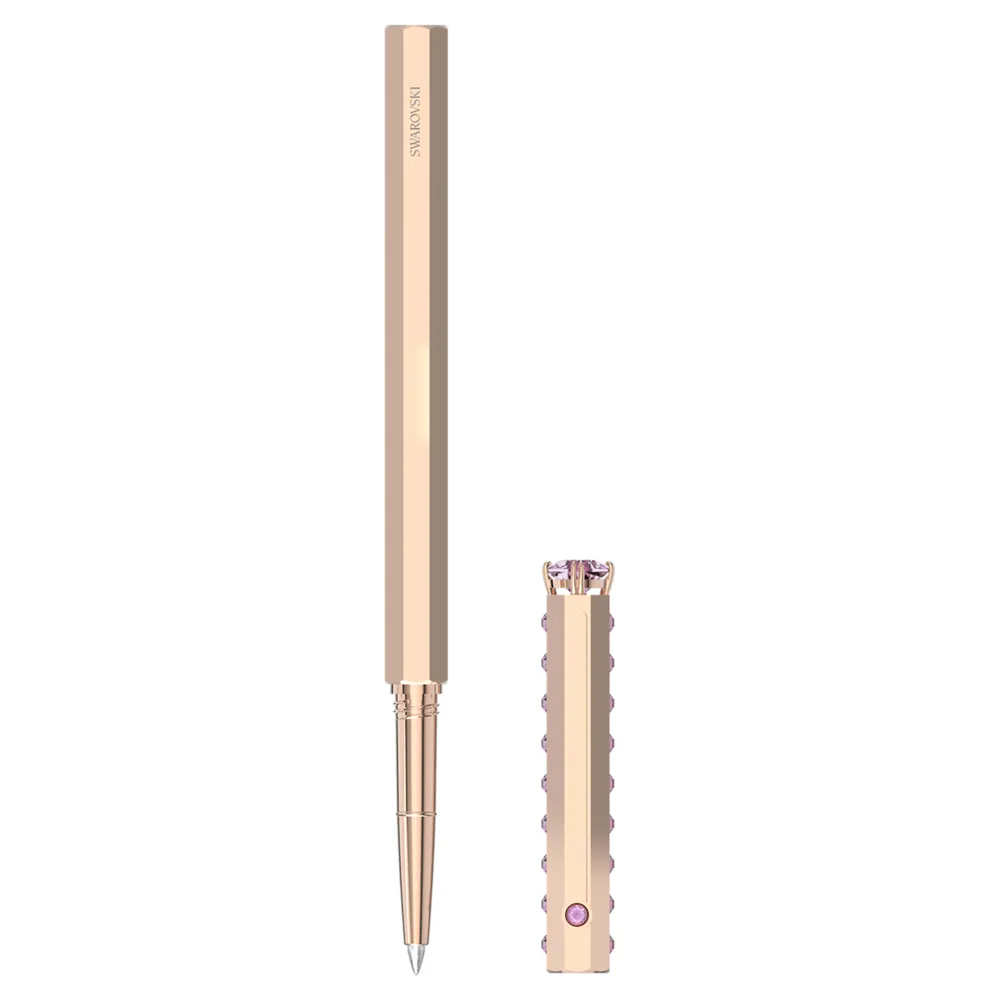 Ballpoint pen, Classic, Pink, Rose gold-tone plated by SWAROVSKI