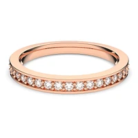 Matrix ring, White, Rose gold-tone plated by SWAROVSKI