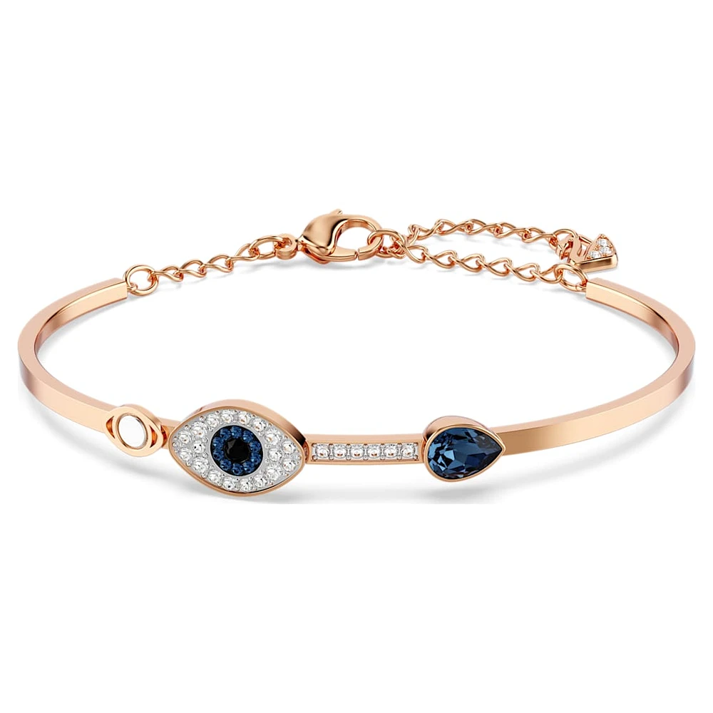Symbolica bangle, Evil eye, Blue, Mixed metal finish by SWAROVSKI