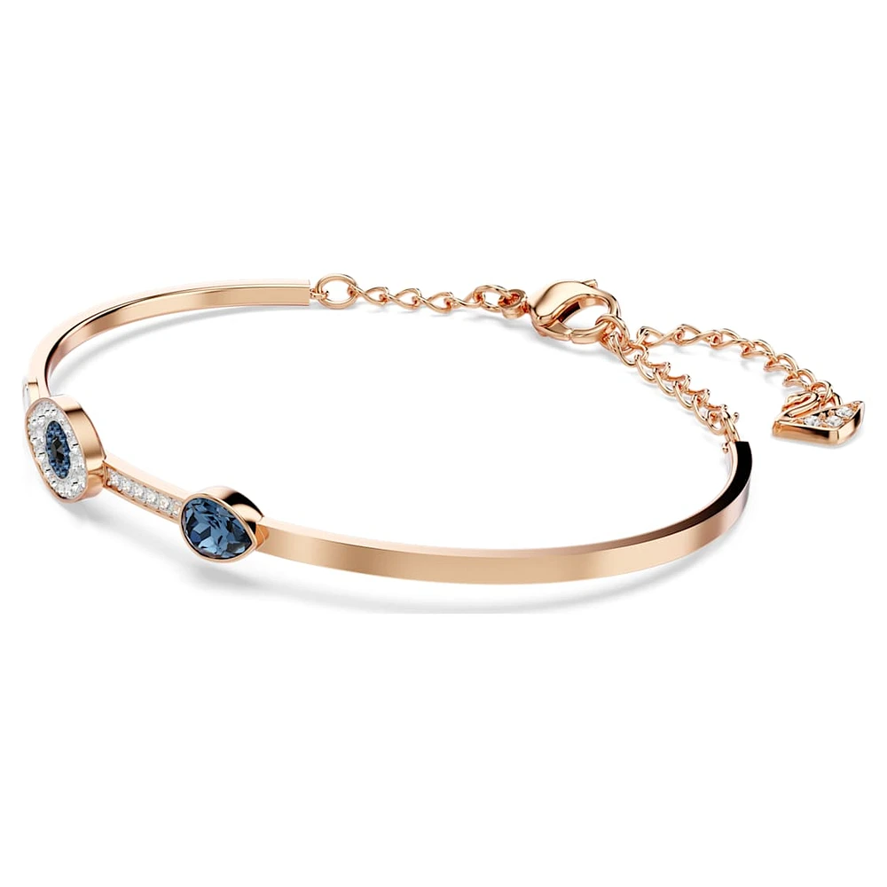 Symbolica bangle, Evil eye, Blue, Mixed metal finish by SWAROVSKI