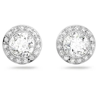 Una Angelic set, Set (3), Round cut, White, Rhodium plated by SWAROVSKI