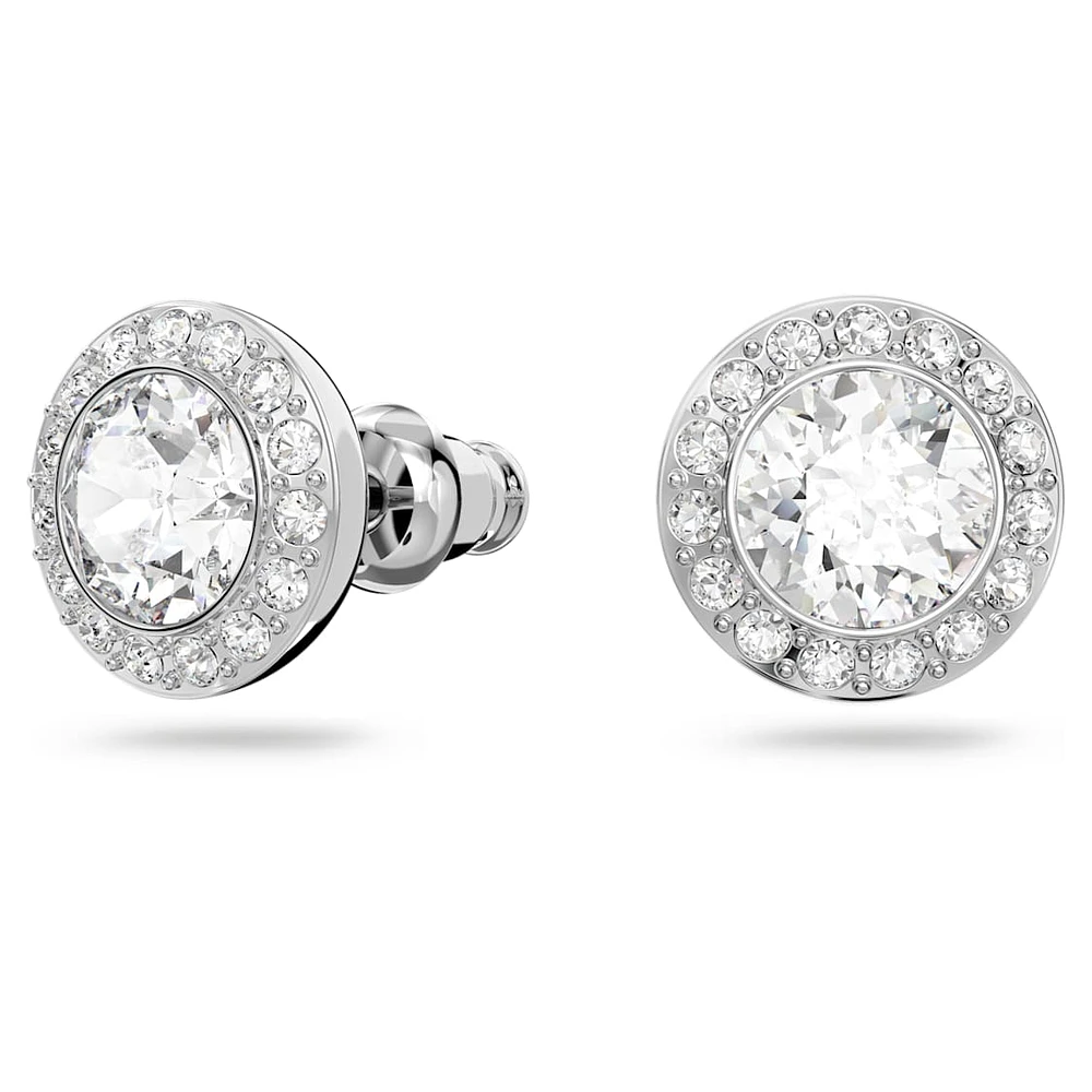 Una Angelic set, Round cut, White, Rhodium plated by SWAROVSKI