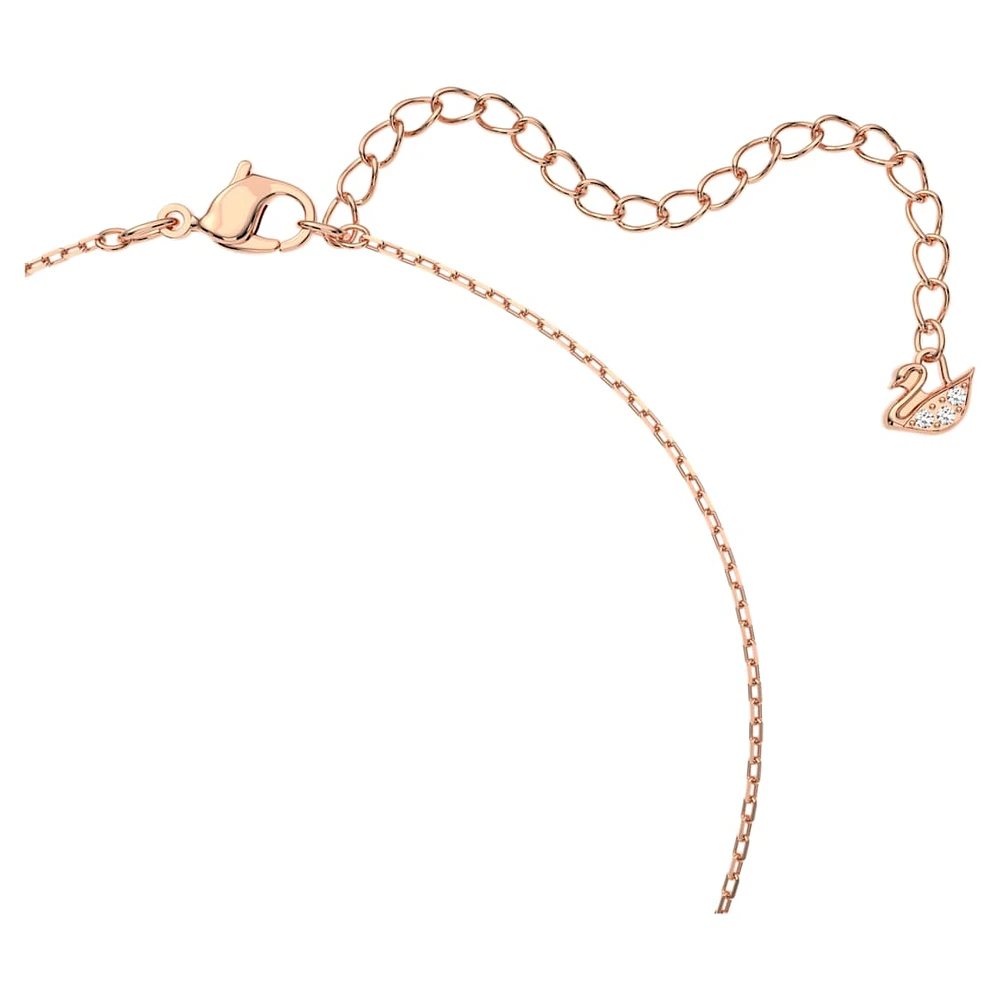 Dazzling Swan necklace, Swan, Pink, Rose gold-tone plated by SWAROVSKI