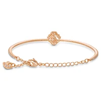 Una Angelic bangle, Clover, Pink, Rose gold-tone plated by SWAROVSKI