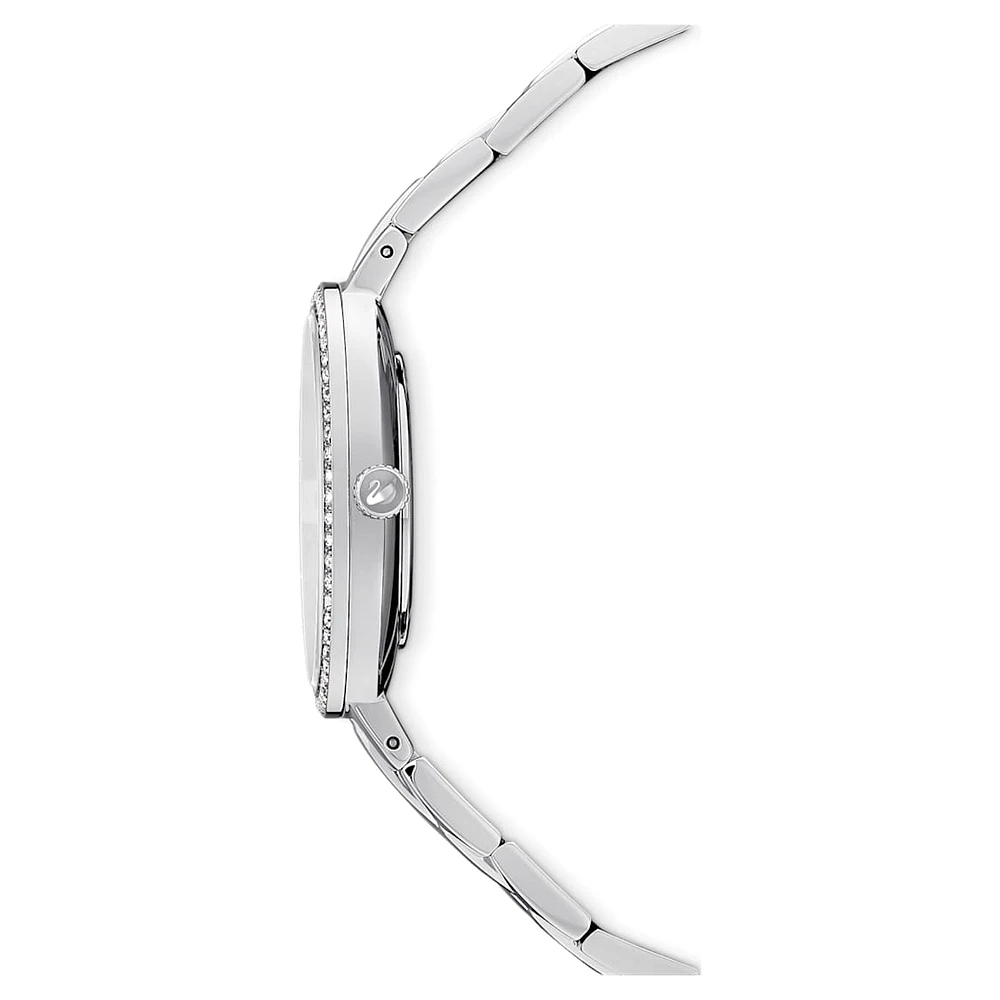 Cosmopolitan watch, Swiss Made, Metal bracelet, Silver Tone, Stainless steel by SWAROVSKI
