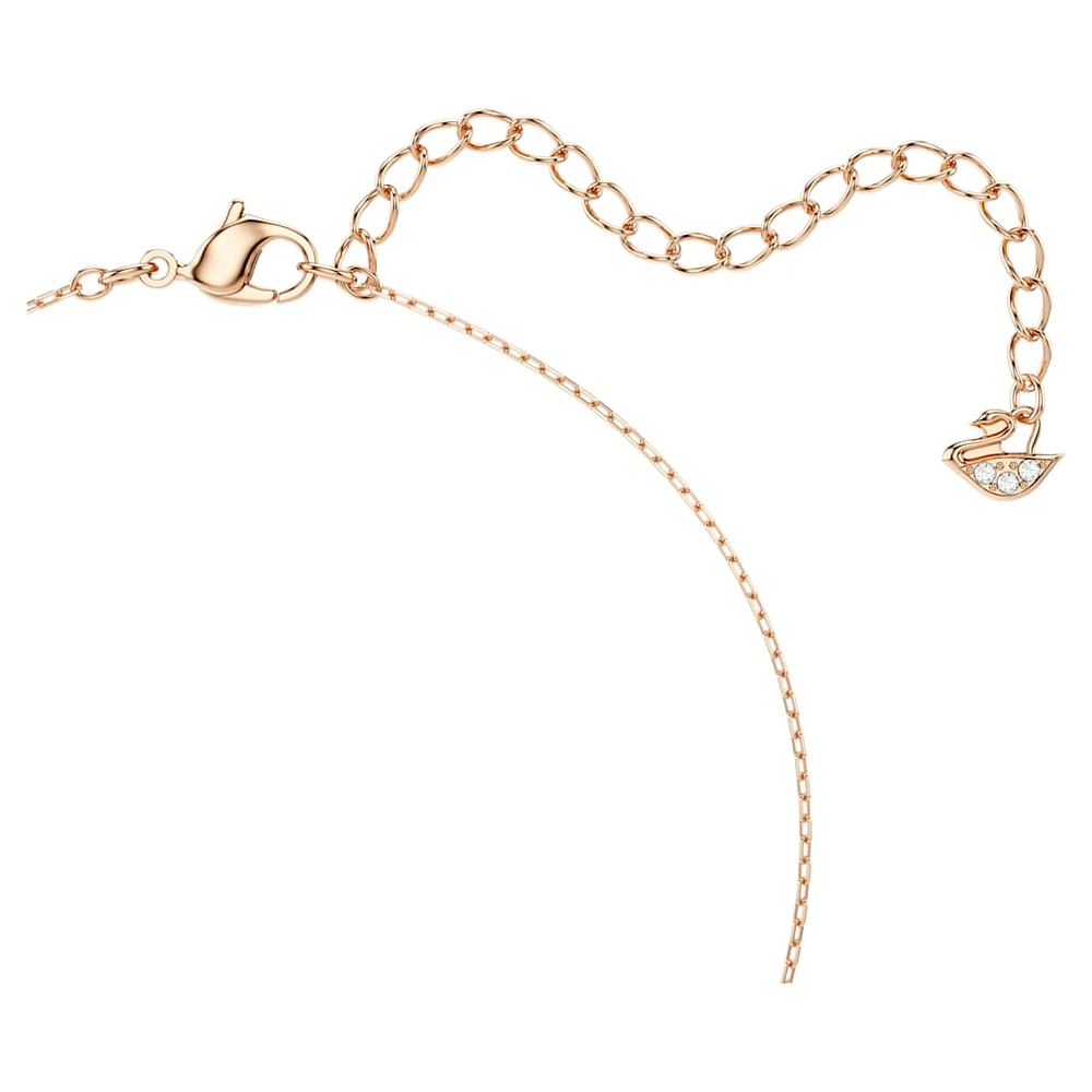 Swarovski Infinity necklace, Infinity and heart, White, Mixed metal finish by SWAROVSKI