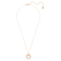 Circle pendant, Round shape, White, Mixed metal finish by SWAROVSKI